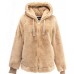 Women's Faux Fur Fleece Coat, Fall and Winter Fashion 2021, The Sherpa Shearling Fuzzy Jacket with Hood